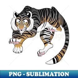 Sullen Tiger - PNG Transparent Digital Download File for Sublimation - Perfect for Creative Projects