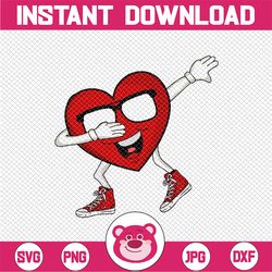 Funny Dabbing Heart Digital File, Funny Dancing Heart Svg, Heart Dab Dance Svg, Dabbing Heart Svg, Valentines Day Svg, L