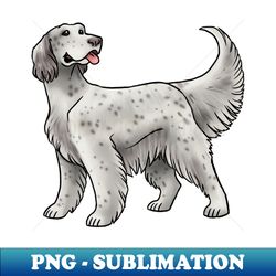 Dog - English Setter - Blue Belton - High-Resolution PNG Sublimation File - Perfect for Sublimation Art