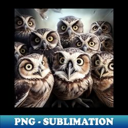 Owl Bird Wild Nature Funny Happy Humor Photo Selfie - Digital Sublimation Download File - Create with Confidence