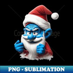 Portrait Grouchy Smurf - Aesthetic Sublimation Digital File - Bring Your Designs to Life