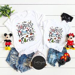 Disney Christmas The Happiest Place on Earth Shirt, Mickey Minnie Christmas, Disney Family Christmas Party 2023, Disney