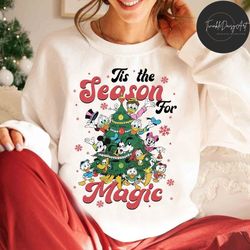 Disney Christmas Tis The Season for Magic Shirt, Mickey and Friends Christmas Tree, Disney Family Christmas Party 2023,