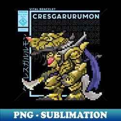 digimon vb cresgarurumon - Retro PNG Sublimation Digital Download - Perfect for Personalization