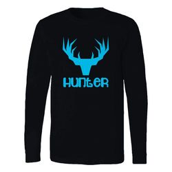 Hunter Geo Buck Funny Hunting Long Sleeve T-Shirt