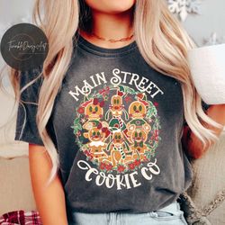 Main Street Cookie Co Disney Gingerbread shirt, Mickey & friends Gingerbread cookies Christmas shirt, Mickey's very merr