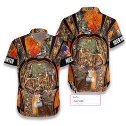 Personalized Name Deer Hunting EZ26 2512 Custom Hawaiian Shirt