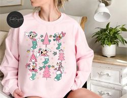 Mickey & friends Disney Christmas shirt, Pink Christmas tree t-shirt sweatshirt, Mickey's very merry Christmas shirt, WD
