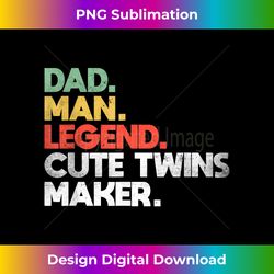 Funny Dad of Twins Cute Twins Maker Daddy of Twins - Sleek Sublimation PNG Download - Crafted for Sublimation Excellence