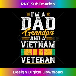 VETERAN 365 I'm A Dad Grandpa & Vietnam Veteran Father's Day - Eco-Friendly Sublimation PNG Download - Enhance Your Art with a Dash of Spice