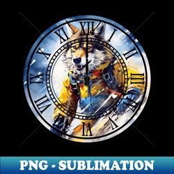 Wolf Wit Wall Clock - Exclusive Sublimation Digital File - Fashionable and Fearless