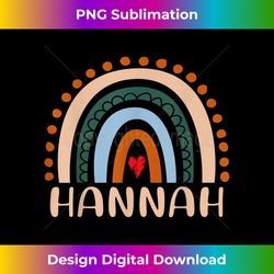 Hannah Name Personalized Funny Women Rainbow Hannah - Luxe Sublimation PNG Download - Chic, Bold, and Uncompromising