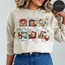 Mickey and Friends Polaroid Disney Very Merry Christmas Party 2023 Shirt, Disney Christmas Balloons, Disney Family Chris