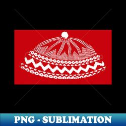 kufi haji muslim hat design - red - digital sublimation download file - unleash your creativity