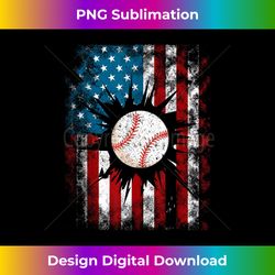 American Baseball US Flag 4th Of July Boys - Contemporary PNG Sublimation Design - Enhance Your Art with a Dash of Spice