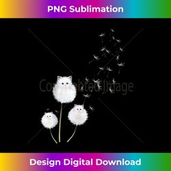 Cat Dandelion Flower T shirt Cat Lover Gifts - Sleek Sublimation PNG Download - Enhance Your Art with a Dash of Spice