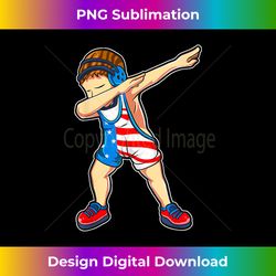 Dabbing Wrestling Boy Wrestler US Flag - Sublimation-Optimized PNG File - Challenge Creative Boundaries
