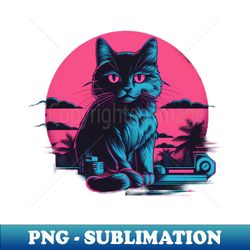 A Fashionable Cat Design - Sublimation-Ready PNG File - Vibrant and Eye-Catching Typography