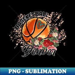 aesthetic pattern denver basketball gifts vintage styles - digital sublimation download file - bold & eye-catching