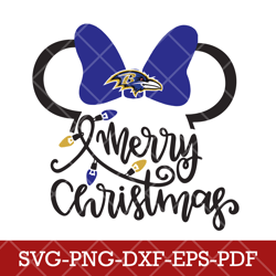 Baltimore Ravens_mickey christmas 3,NFL SVG, Mickey NFL SVG DXF EPS PNG Files, Cricut, File cut