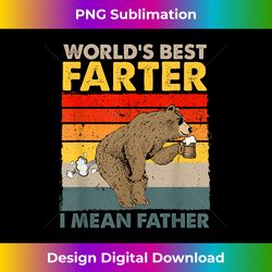 bear world best farter i mean father bear drinking beer - eco-friendly sublimation png download - elevate your style with intricate details