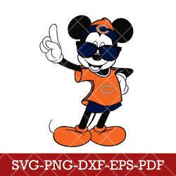 Chicago Bears_mickey christmas 5,NFL SVG, Mickey NFL SVG DXF EPS PNG Files, Cricut, File cut