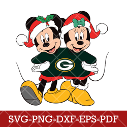 Green Bay Packers_mickey christmas 11,NFL SVG, Mickey NFL SVG DXF EPS PNG Files, Cricut, File cut