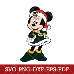 Green Bay Packers_mickey christmas 2,NFL SVG, Mickey NFL SVG DXF EPS PNG Files, Cricut, File cut