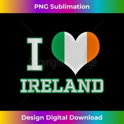 Ireland Flag - I Love (Heart) Ireland - Edgy Sublimation Digital File - Ideal for Imaginative Endeavors