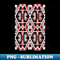 manjak african wax textile tribal pattern black red white - exclusive png sublimation download - bring your designs to life