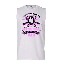 Hunting Buddy T Shirt, Coolest Fishing Dad T Shirt, Awesome t-shirts (Men&8217s Cotton Sleeveless)