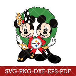 Pittsburgh Steelers_mickey christmas 7,NFL SVG, Mickey NFL SVG DXF EPS PNG Files, Cricut, File cut