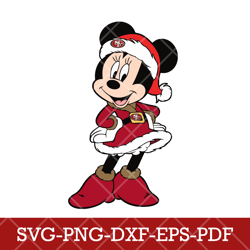 San Francisco 49ers_mickey christmas 2,NFL SVG, Mickey NFL SVG DXF EPS PNG Files, Cricut, File cut