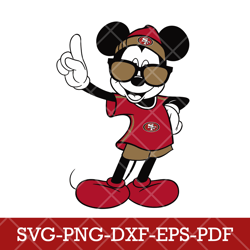 San Francisco 49ers_mickey christmas 5,NFL SVG, Mickey NFL SVG DXF EPS PNG Files, Cricut, File cut