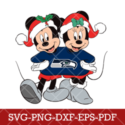 Seattle Seahawks_mickey christmas 11,NFL SVG, Mickey NFL SVG DXF EPS PNG Files, Cricut, File cut
