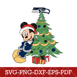 Seattle Seahawks_mickey christmas 12,NFL SVG, Mickey NFL SVG DXF EPS PNG Files, Cricut, File cut