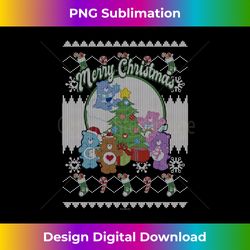 care bears christmas vintage ugly sweater stocking stuffers long sleeve - artisanal sublimation png file - challenge creative boundaries