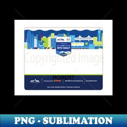 Nyrr Half Marathon Bib United Airlines Virtual - Decorative Sublimation Png File - Vibrant And Eye-catching Typography