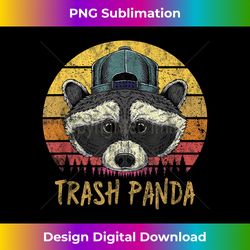 raccoon trash panda retro sunset funny vintage graphic print - artisanal sublimation png file - craft with boldness and assurance