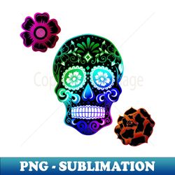 Colorful Skull - PNG Transparent Sublimation Design - Perfect for Creative Projects