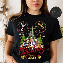 Personalized Disney Christmas Shirt, Mickey and Friends Christmas Castle, Disney Family Very Merry Christmas Party 2023,