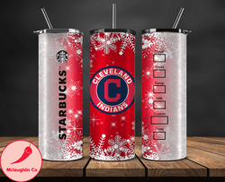 Cleveland Andians Png,Christmas MLB Tumbler Png , MLB Christmas Tumbler Wrap 37