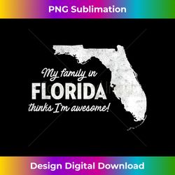 My Family in Florida Thinks I'm Awesome FL - Contemporary PNG Sublimation Design - Lively and Captivating Visuals