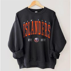 New York Islanders Crewneck, Vintage Style New York Islanders Sweatshirt, New York Hockey Crewneck, College Sweatshirt,