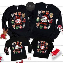 Personalized Mickey Minnie Christmas shirts, Disney Snacks Christmas shirts, WDW Epcot Disneyland Trip, Disney Christmas