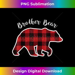 brother bear  men red plaid christmas pajama gift - crafted sublimation digital download - animate your creative concepts