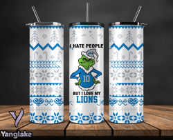 Detroit Lions Christmas Tumbler Png, NFL Merry Christmas Png, NFL, NFL Football Png 116