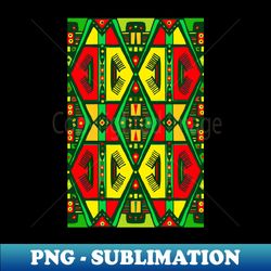 manjak african wax textile tribal pattern senegal flag colours - png transparent sublimation design - create with confidence