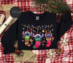 Stitch Christmas Stocking shirts, Stitch Santa Reindeer shirt, Mickey's Very Merry Xmas Party, Christmas Vacation shirt,