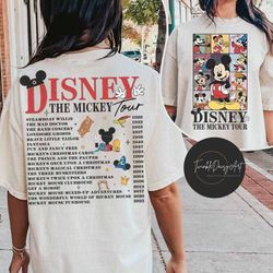 Two-sided Vintage Disney The Mickey Tour Shirt, Retro Mickey Mouse Movies History Concert Music Shirt, Disney Family Vac